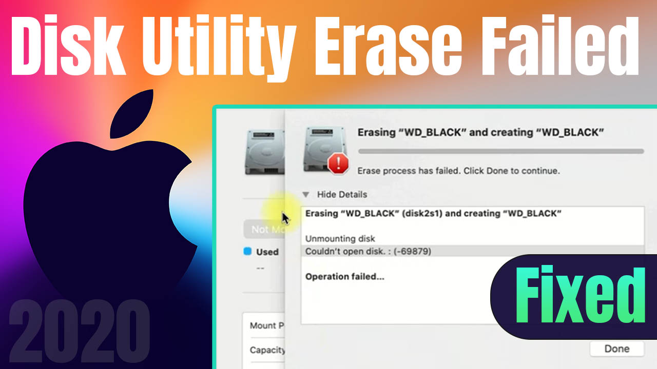 disk utility first aid failed external hard drive