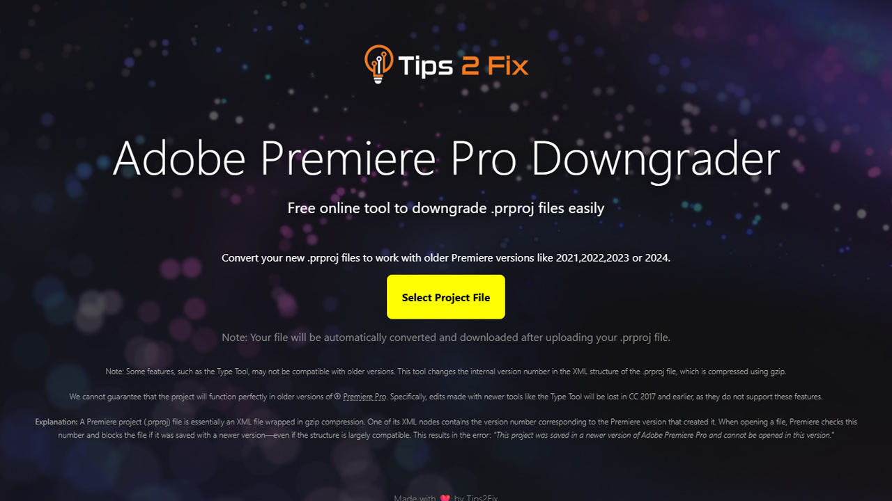 PREMIERE PROJECT DOWNGRADER ONLINE