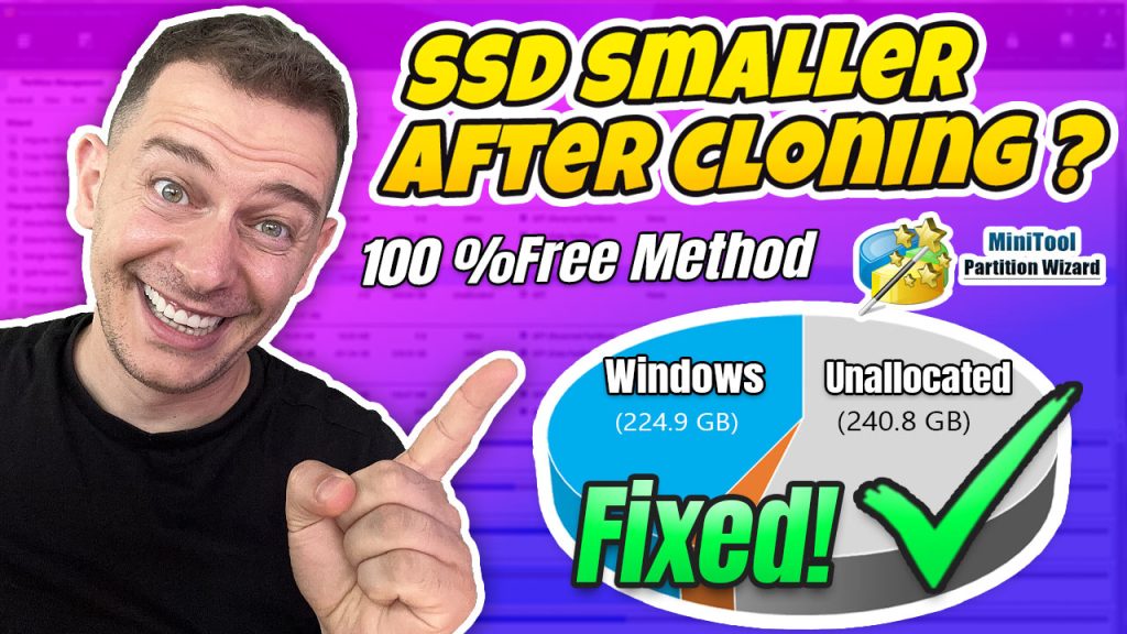 How to Fix SSD Disk Shows Wrong Size after Cloning (100% Free Method)