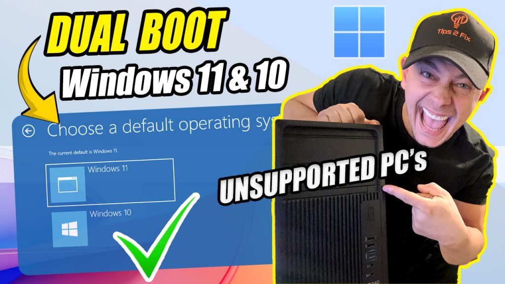 How to Dual Boot Windows 11 24H2 with Windows 10 on the Same Drive (Unsupported PC)