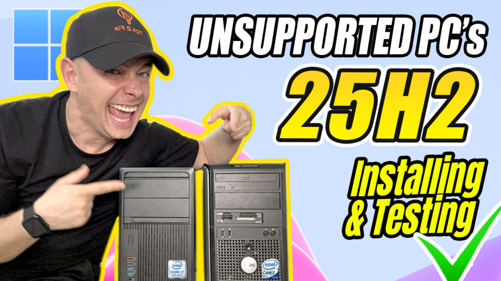How to Install and Test Windows 11 25H2 (Beta) on Unsupported PC’s