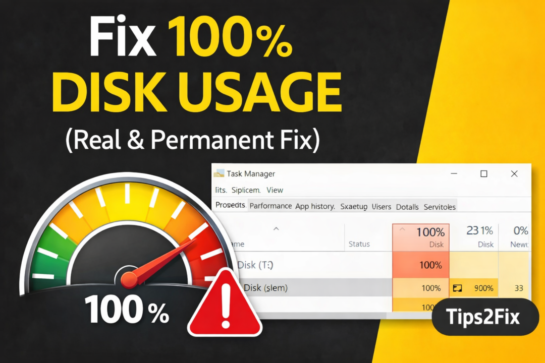 How to Fix 100% Disk Usage in Windows 10/11 (Complete Guide)