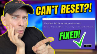 Fix “Could Not Find the Recovery Environment” in Windows 11 (Reset This PC Error)
