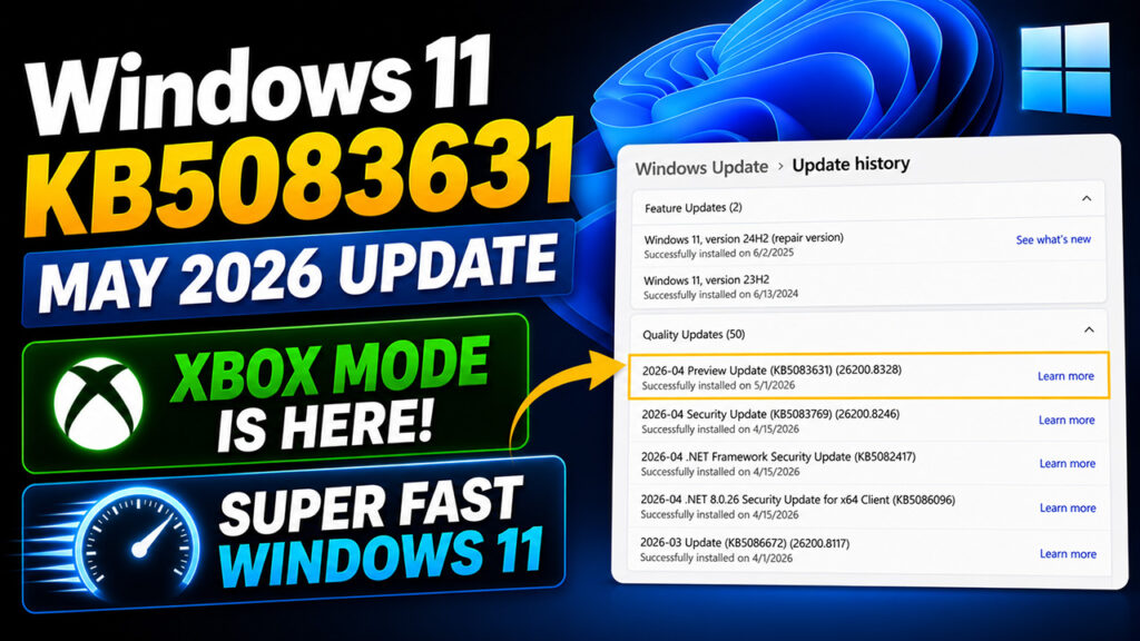 Windows 11 KB5083631 Update: What’s New, Plus How to Enable Xbox Mode and Haptic Feedback (Step-by-Step Guide)